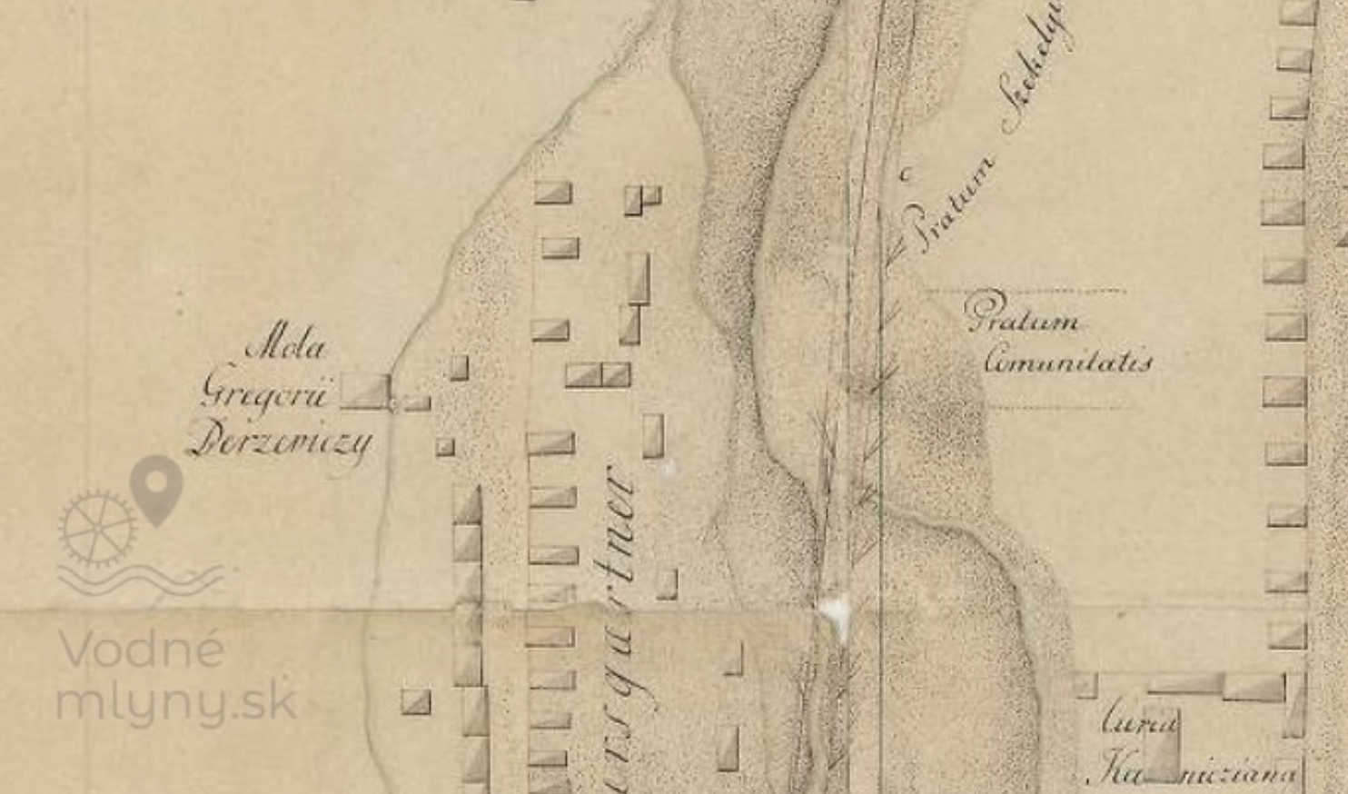 Mapa mlyna z roku 1813